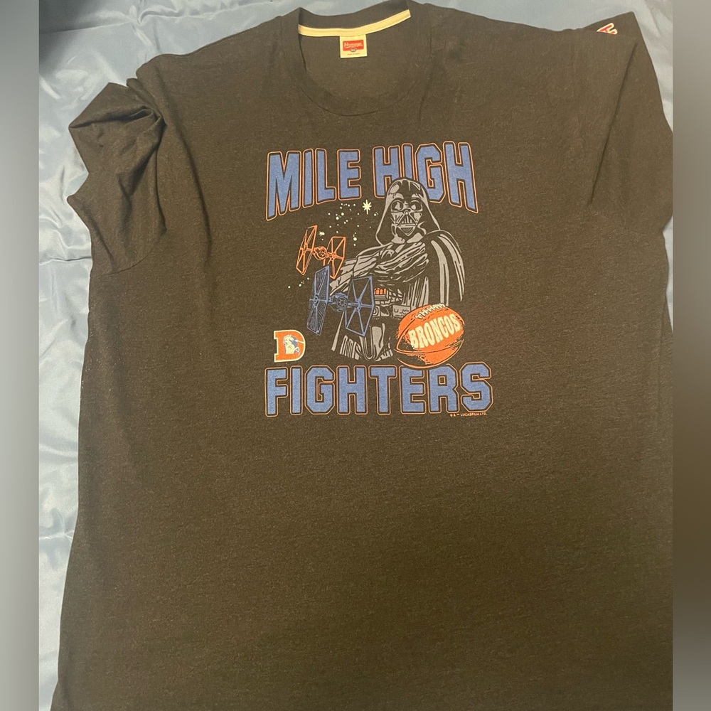 HOMAGE Mile High Fighters Denver Broncos Star Wars Shirt Mens Size